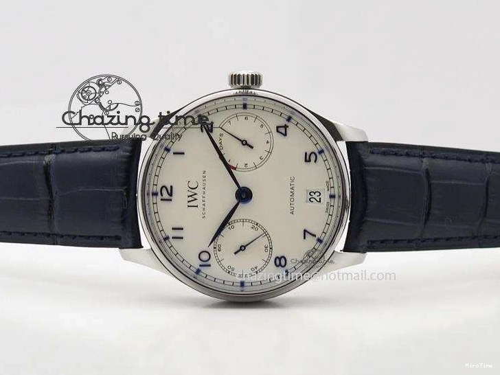 MIROTIME 0711 EasyCare Portuguese Real PR IW500705 ZF 1:1 Best Edition On Blue Leather Strap A52010 V 7310